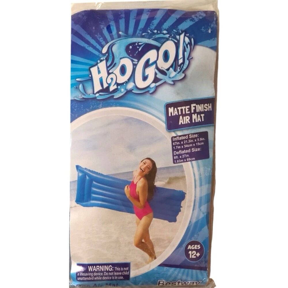 Bestway H2O GO! Blue Matte Finish Air Mat 67" Ages 12+